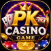 PKCasino Game APK mobile gaming app banner featuring casino slots, card games, and betting entertainment with bold text and modern design.